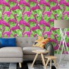 Tapety flamingi na ścianę aranżacje tropikalny wzór