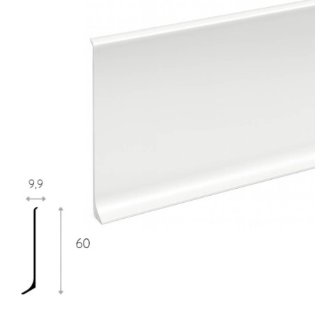 Aluminiowa listwa przypodłogowa AF060W wymiary