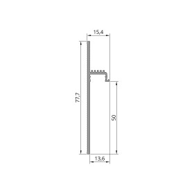 Szczelinowa listwa przypodłogowa z aluminium F1.50L10B 2