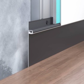 Czarna listwa podtynkowa LED z aluminium F1.100L8B