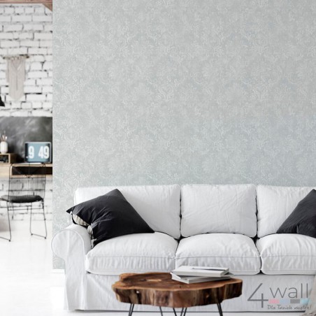 Nowoczesna szara tapeta glamour