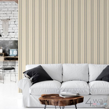 beżowa tapeta w paski