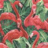 Egzotyczna tapeta w flamingi