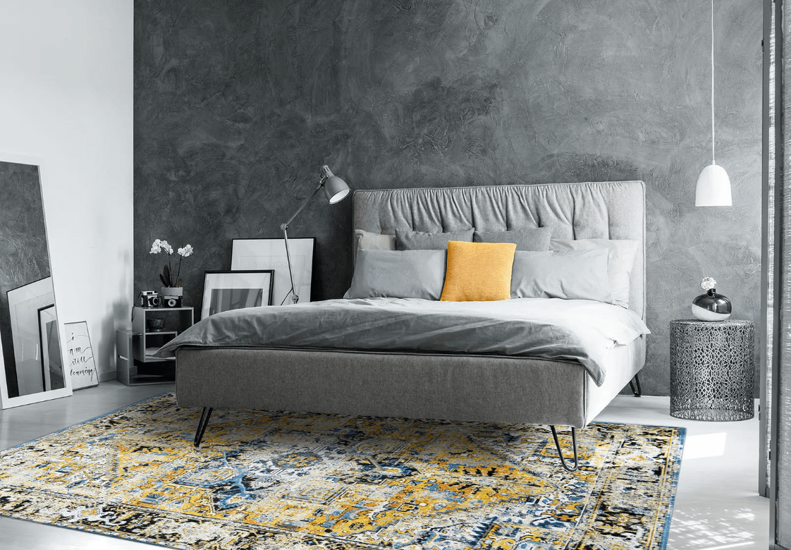 dywan do sypialni w stylu minimalistycznym